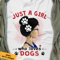 Personalized Just A Mom Who Loves Dog T Shirt AP32 95O36 thumb 1