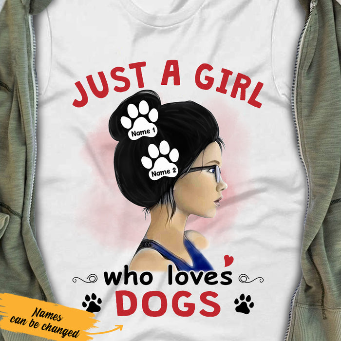 Personalized Just A Mom Who Loves Dog T Shirt AP32 95O36 1