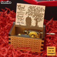 Personalized Gift For Old Couple God Blessed The Broken Road Music Box 30136 thumb 1
