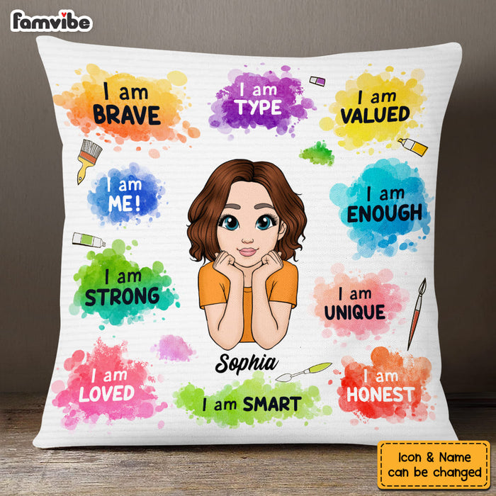 Personalized Gift For Granddaughter  I Am Brave Pillow 23145 1