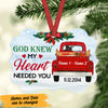 Personalized Love Couple Red Truck Christmas Benelux Ornament NB1210 87O47 1