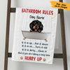 Personalized Dog Bath Rules Towel  DB162 87O34 1