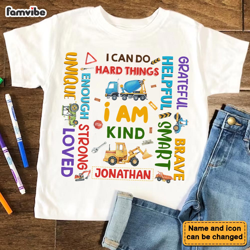 Personalized Gift For Grandson I Am Kind Affirmation Kid T Shirt - Kid Hoodie - Kid Sweatshirt 31439 Mockup 2