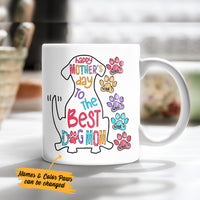Personalized The Best Dog Mom Grandma Mug MR101 65O36 thumb 1