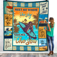 Meet Me Where The Sky Touches The Sea Fleece Blanket JN243 67O57 thumb 1