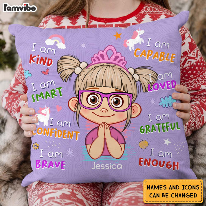Personalized Birthday Gift For Granddaughter Affirmation Unicorn Pillow 30986 1