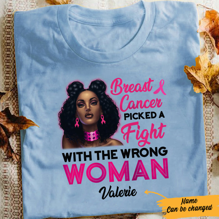 Personalized BWA Breast Cancer Picked A Fight T Shirt AG101 26O57 1