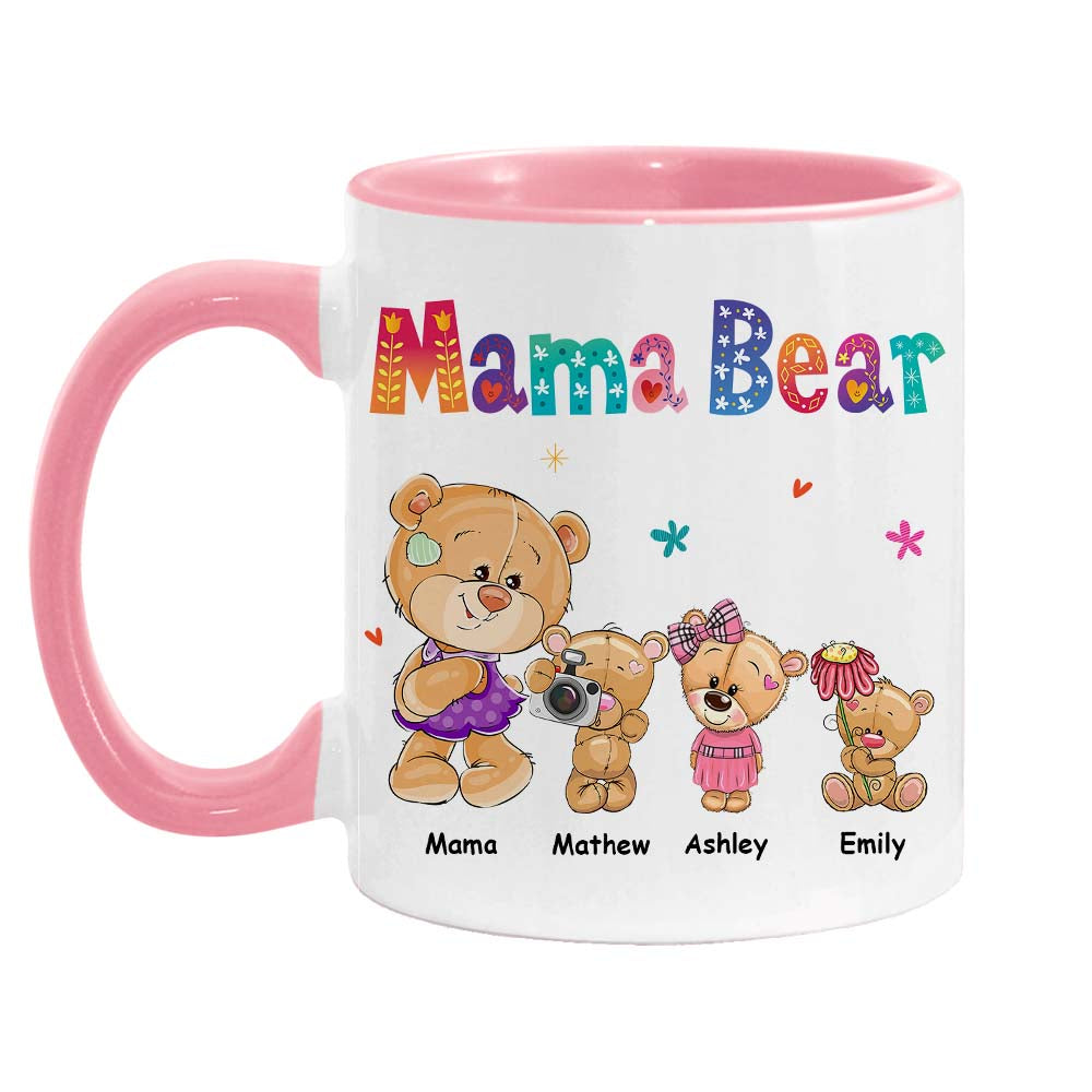 Personalized Mama Bear Colorful Flower Mug 24958 Primary Mockup