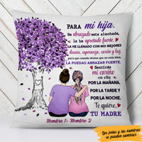 Personalized Mom Grandma Mamá Abuela Spanish Tree Pillow AP62 73O47 thumb 1