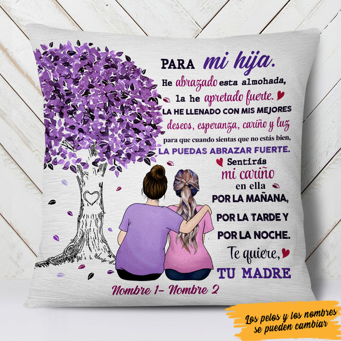 Personalized Mom Grandma Mamá Abuela Spanish Tree Pillow AP62 73O47 1