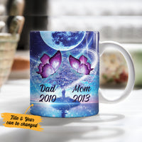 Personalized Butterfly Memorial Mom Dad Mug SB71 87O36 thumb 1