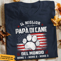 Personalized Papà Cane Italian Dog Dad T Shirt AP143 67O57 thumb 1