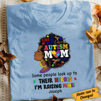 Personlized Autism Mom BWA Raising Her Hero T Shirt AG52 29O34 thumb 1