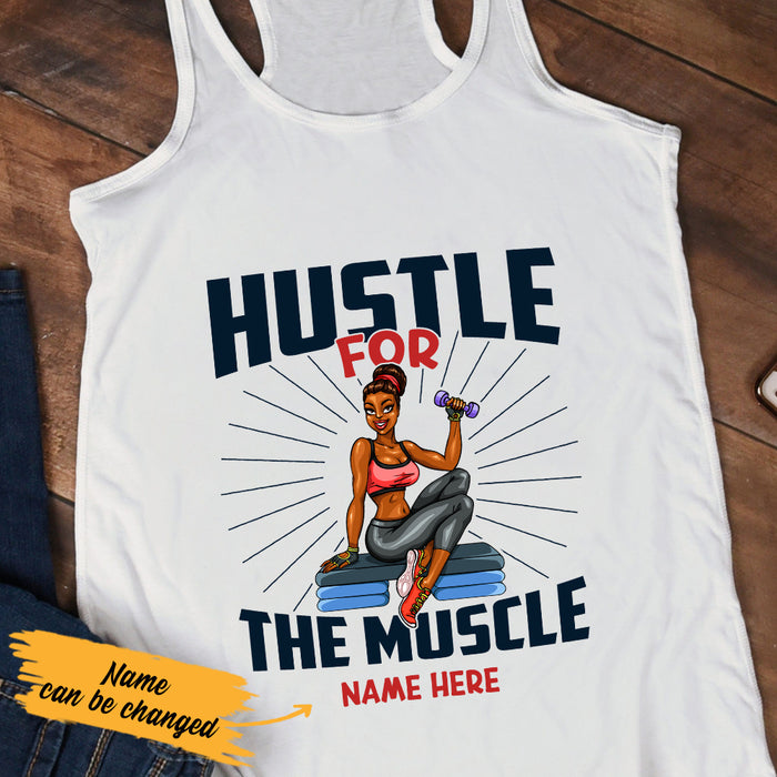 Personalized BWA Gym Hustle Racerback Tank SB16 30O36 1