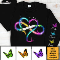 Personalized Gift For Grandma Infinity Heart Unisex Sleeve Printed Standard Sweatshirt 31611 thumb 1