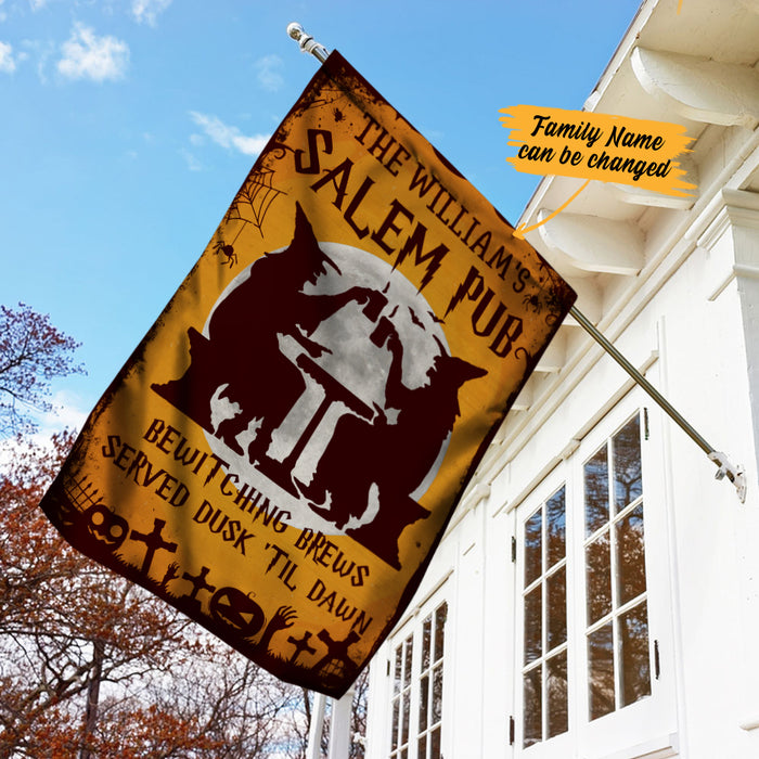 Personalized Halloween Witch Salem Pub Flag JL201 95O34 1
