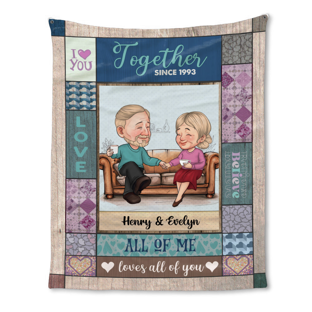 Personalized Together Since Couple Love Blanket 30698 Primary Mockup