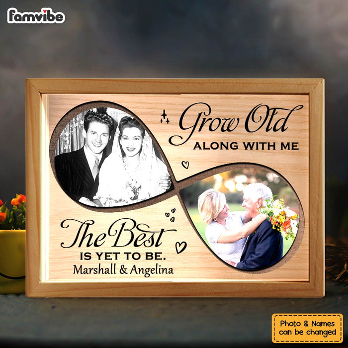 Personalized Couple Gift  Grow Old With Me Picture Frame Light Box 31397 1