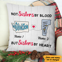 Personalized Sisters At Heart Long Distance  Pillow SB2432 30O47 (Insert Included) thumb 1
