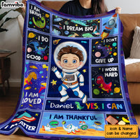 Personalized Inspiring Gift For Grandson I Do Good Astronaut Space Blanket 31160 thumb 1