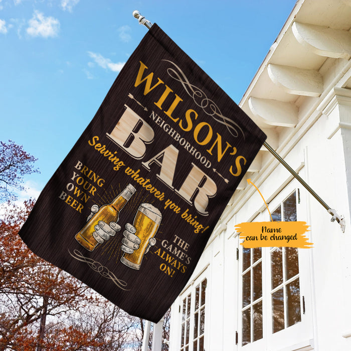 Personalized Neighborhood Home Bar Beer Flag AG112 28O65 1