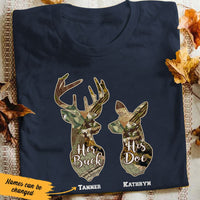 Personalized Hunting Husband & Wife T Shirt JN162 95O53 thumb 1