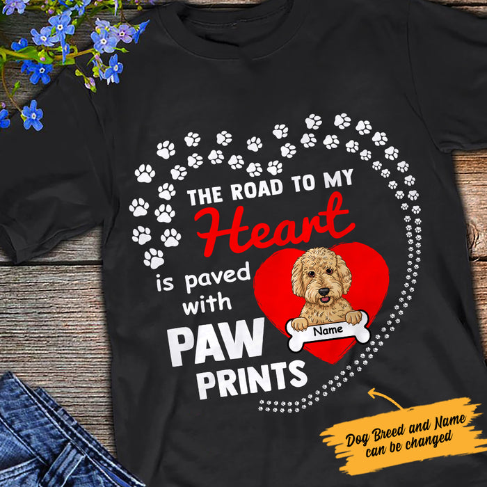 Personalized Dog Mom Road To My Heart T Shirt MR112 95O47 1