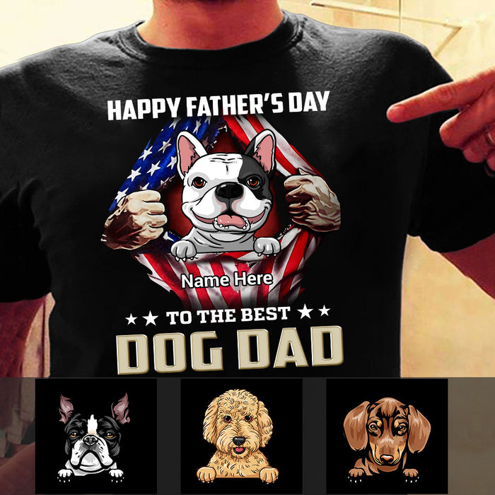 Personalized Dog Dad T Shirt MY253 95O58 1