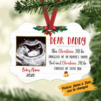 Personalized Baby Ultrasound Dear Dad Benelux Ornament NB125 81O58 thumb 1