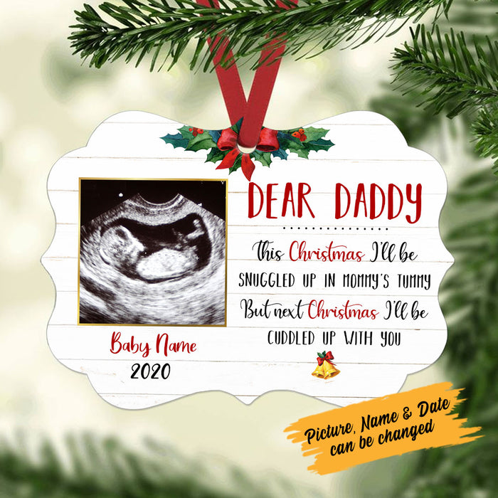 Personalized Baby Ultrasound Dear Dad Benelux Ornament NB125 81O58 1
