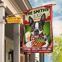 Personalized Boston Terrier Dog Bar Gardening Flag AG181 85O47 thumb 1