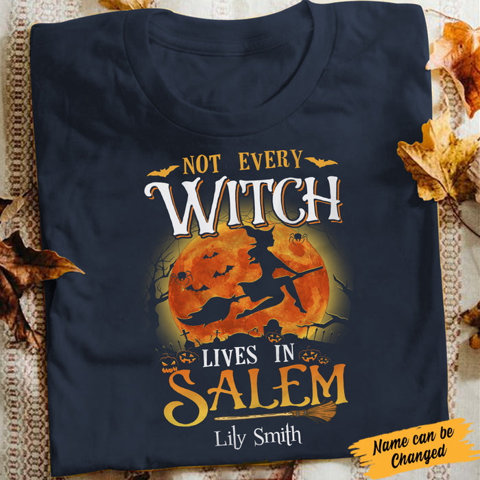 Personalized Halloween Not Every Witch Lives In Salem T Shirt JL151 65O34 1