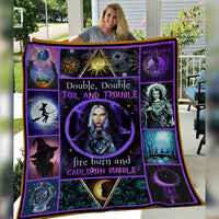 Double Trouble Witch Halloween Fleece Blanket JL175 29O34 thumb 1