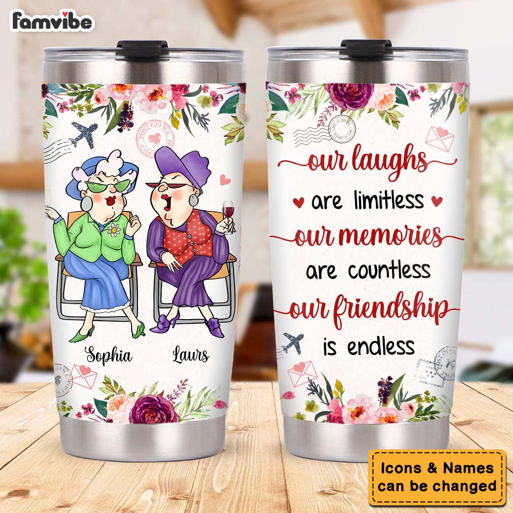 Personalized Gift For Friends Sister Our Friendship Is Endless Steel Tumbler 31257 Primary Mockup