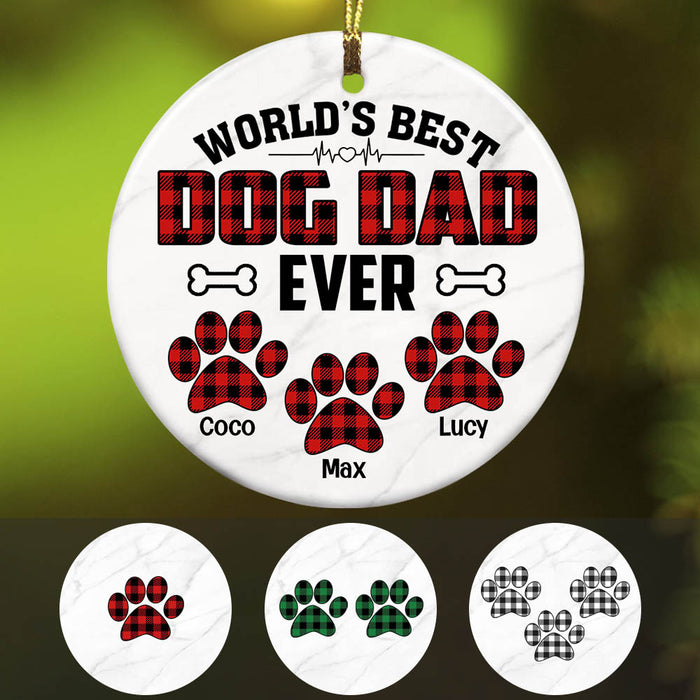 Personalized World Best Dog Dad Ever  Ornament OB201 67O53 1
