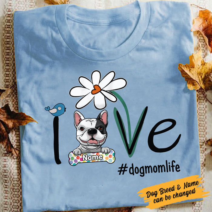 Personalized Dog Mom Life T Shirt JR254 67O58 1