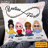 Personalized Friends Forever Flower Infinity Pillow 22687 thumb 1