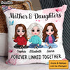 Personalized Gift Mom Daughter Forever Linked Together Pillow 31070 1
