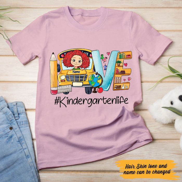 Personalized Back To School Bus Love Kid T Shirt JN3010 30O47 1