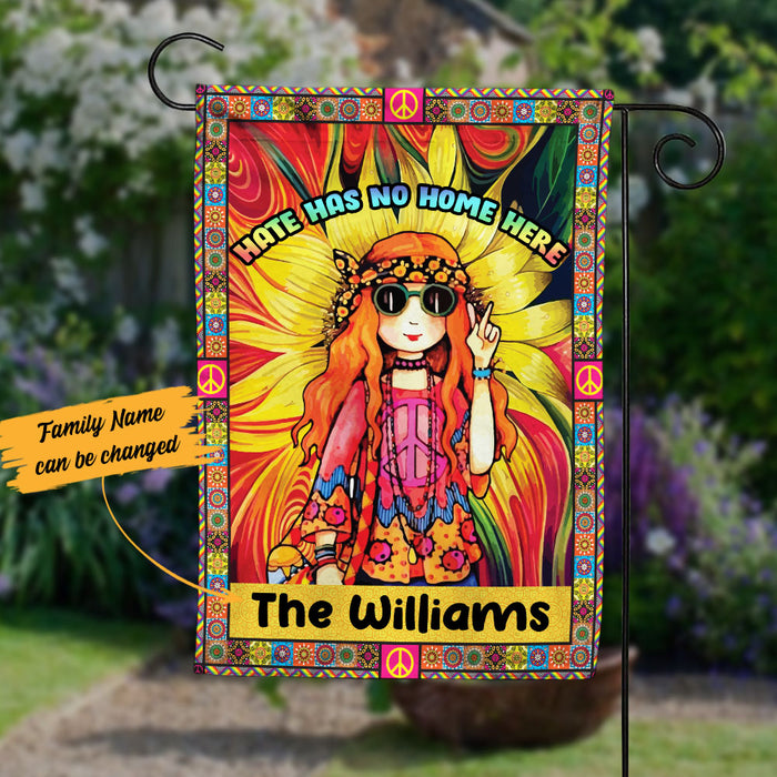 Personalized Hippie Girl Colorful Sunflower Flag JL81 65O53 1