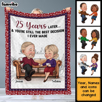 Personalized You Are The Decision Couple Blanket 30737 thumb 1
