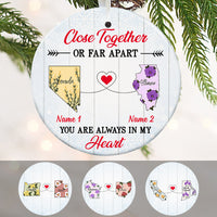Personalized Close Together Long Distance  Ornament OB95 30O47 thumb 1