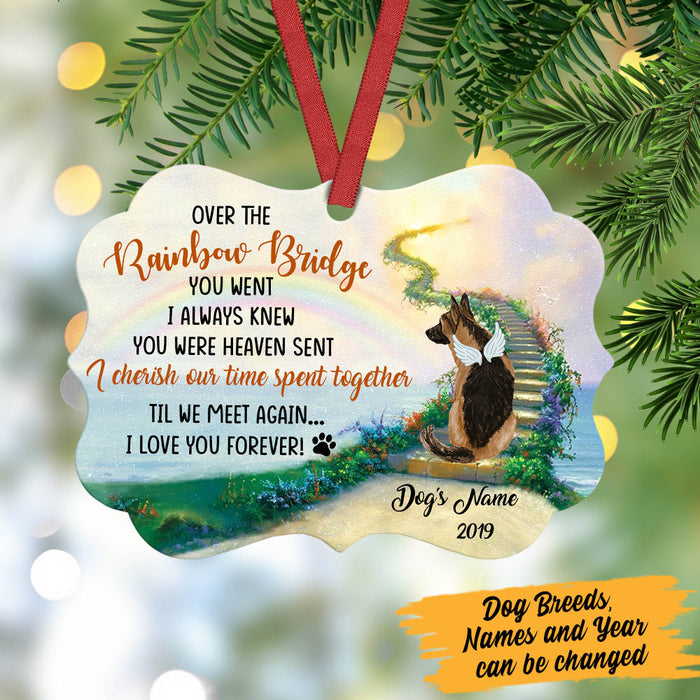 Personalized Dog Memorial Waiting At The Door Benelux Ornament NB294 85O60 1