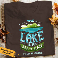 Personalized Lake Happy Place  T Shirt JN121 95O36 thumb 1