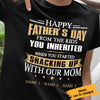 Personalized Step Dad Happy Father Day T Shirt MY212 95O58 1