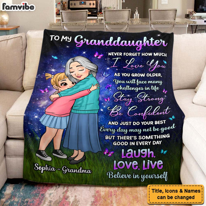 Personalized Gift For Granddaughter I Love You Blanket 31101 Famvibe