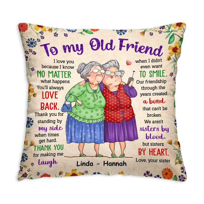Personalized Gift For Old Friend Sisters By Heart Pillow 30901 1