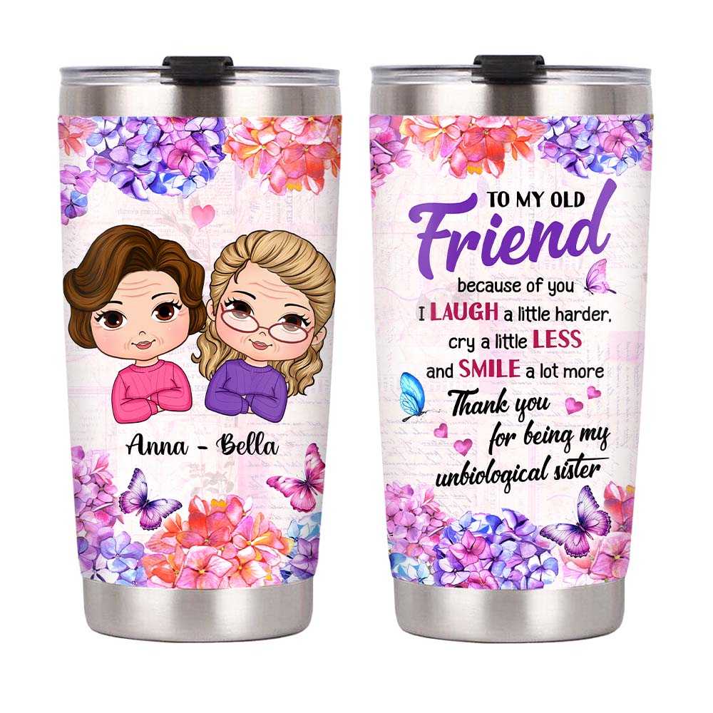 Personalized Gift For Friends To My Old Friend Steel Tumbler 32294 Primary Mockup
