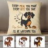 Personalized Dachshund Dog Watching You Pillow JR281 81O60 1