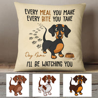 Personalized Dachshund Dog Watching You Pillow JR281 81O60 thumb 1